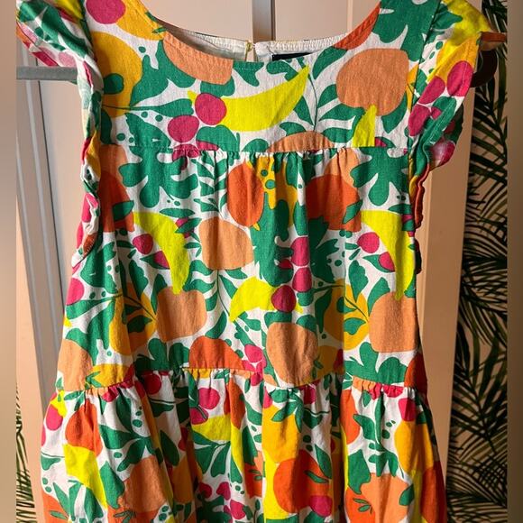 J. Crew Floral Ruffle Sleeve Tiered Mini Dress Size 4 - Picture 4 of 10